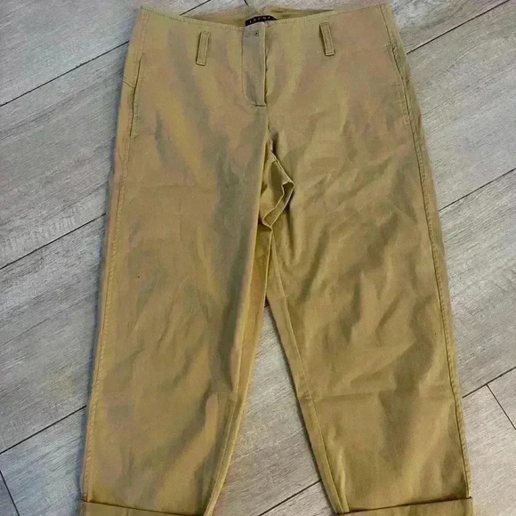 Theory Cropped Pants - Tan - Size 8 - Picture 1 of 3